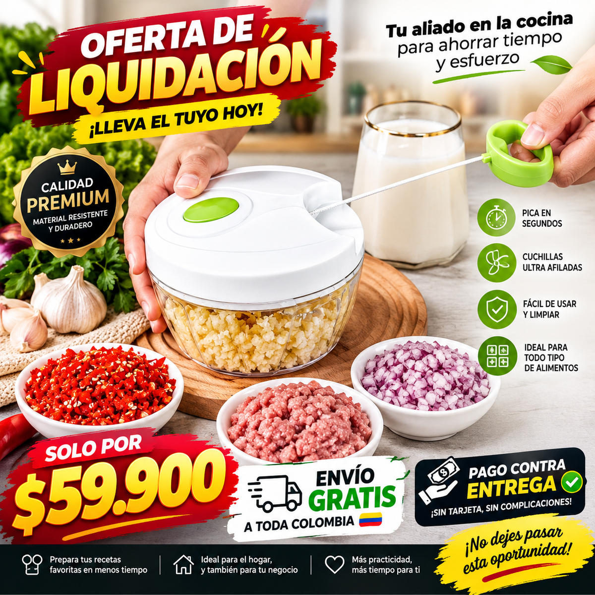 Picador de alimentos en oferta de liquidación 🔥